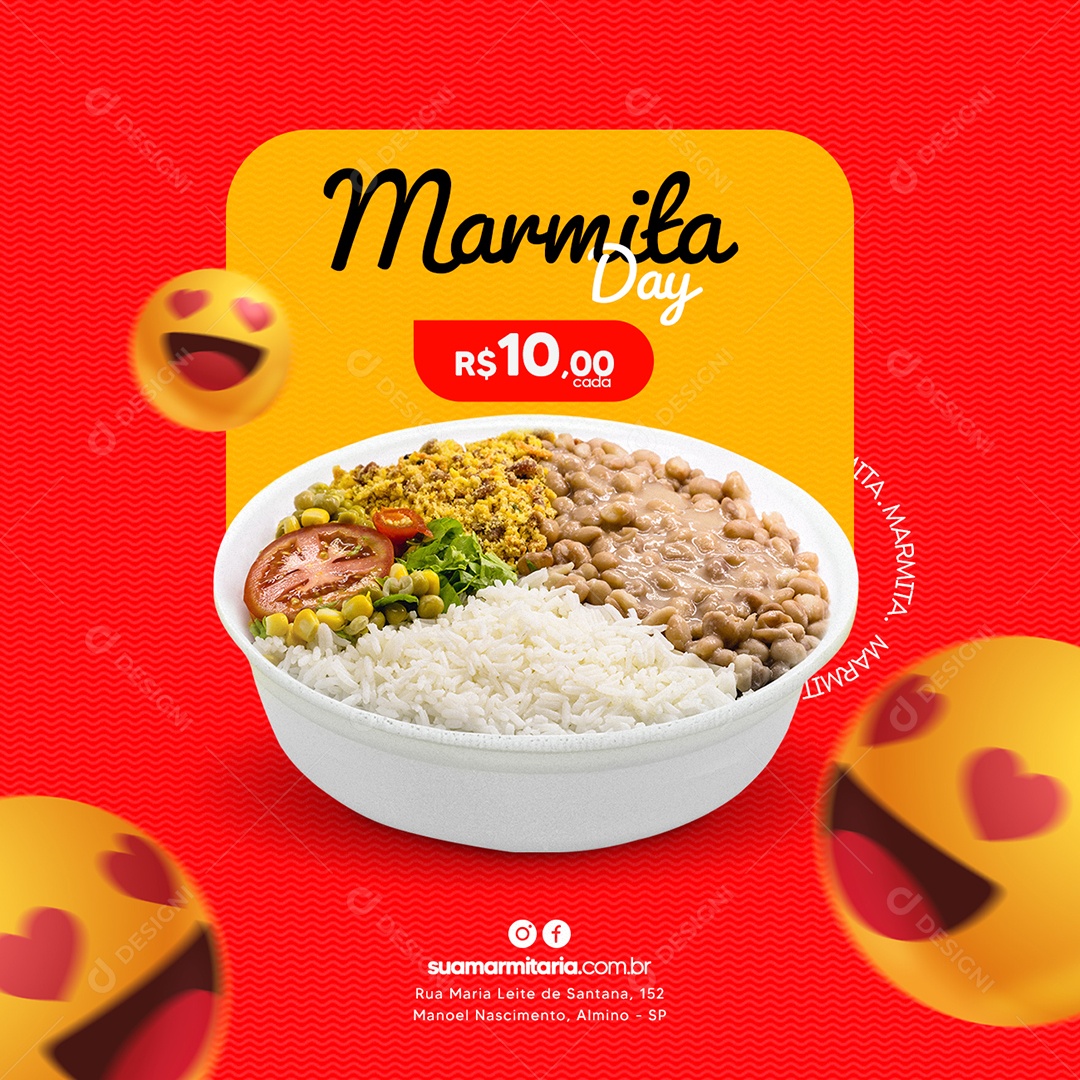 Marmita Day Marmitaria Social Media PSD Editável