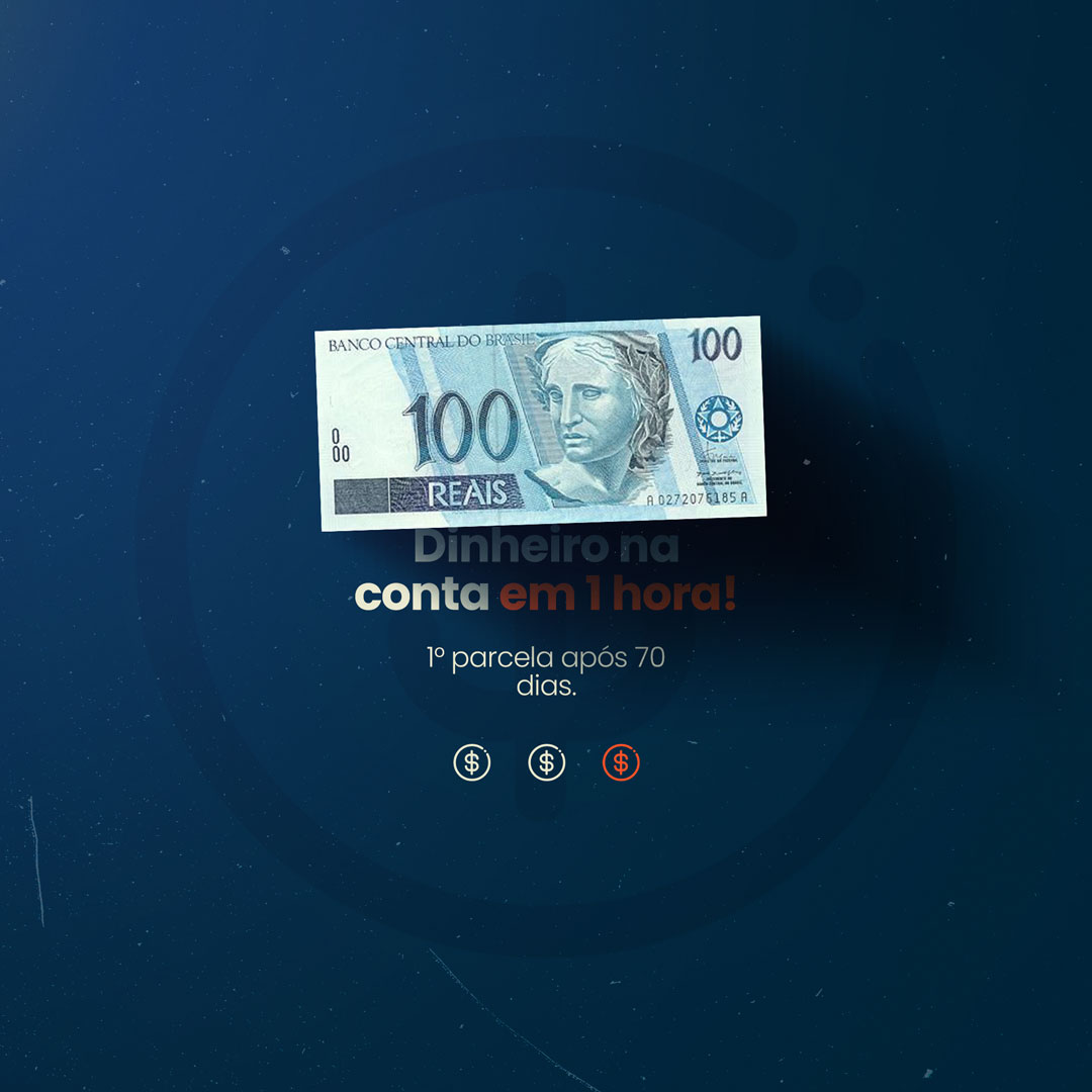 Social Media Empréstimo Consignado Dinheiro na Conta em 1 Hora PSD Editável