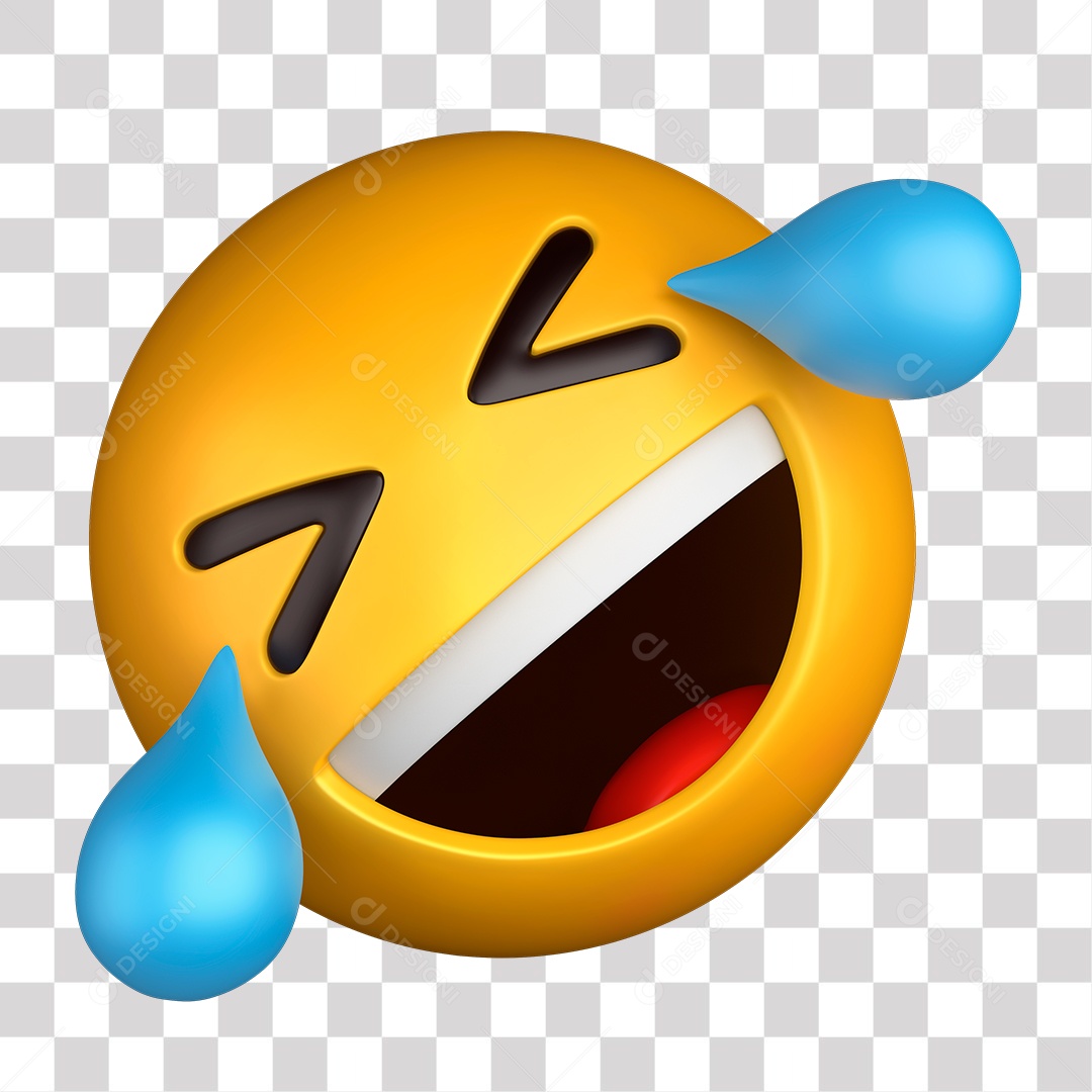 Emoji rolando de rir Transparente Sem Fundo