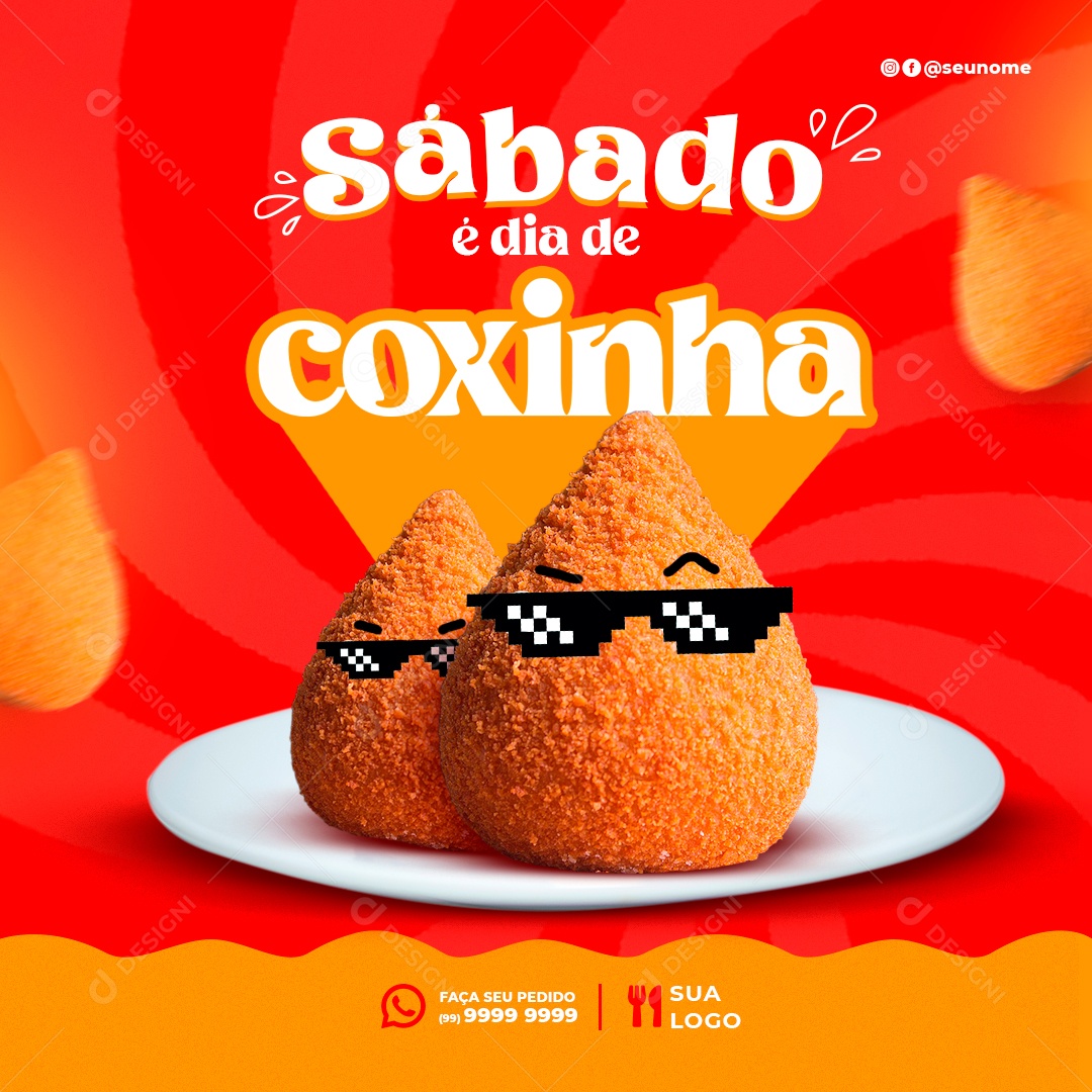 Sábado é Dia De Coxinha Social Media PSD Editável