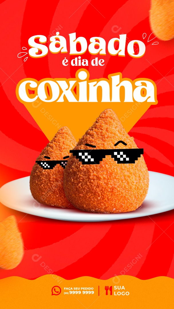 Sábado é Dia De Coxinha Social Media PSD Editável