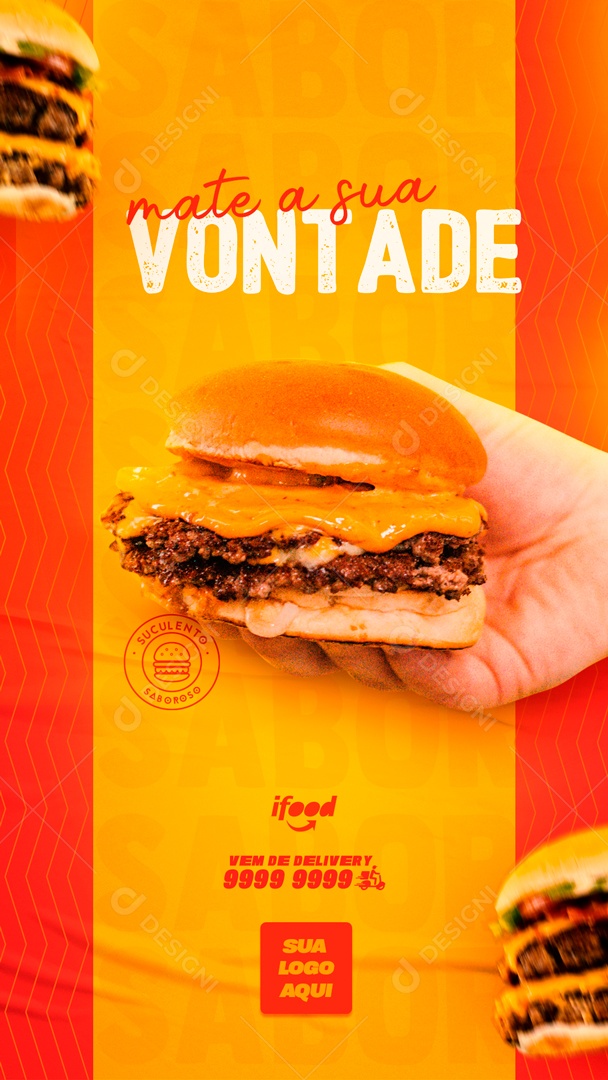 Kill Your Will With Our Hamburger Social Media Editable PSD