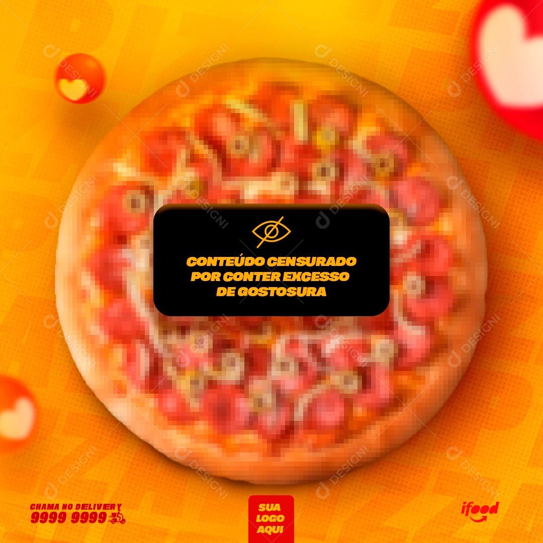 Conteúdo Censurado Por Excesso De Gostosura Social Media PSD Editável