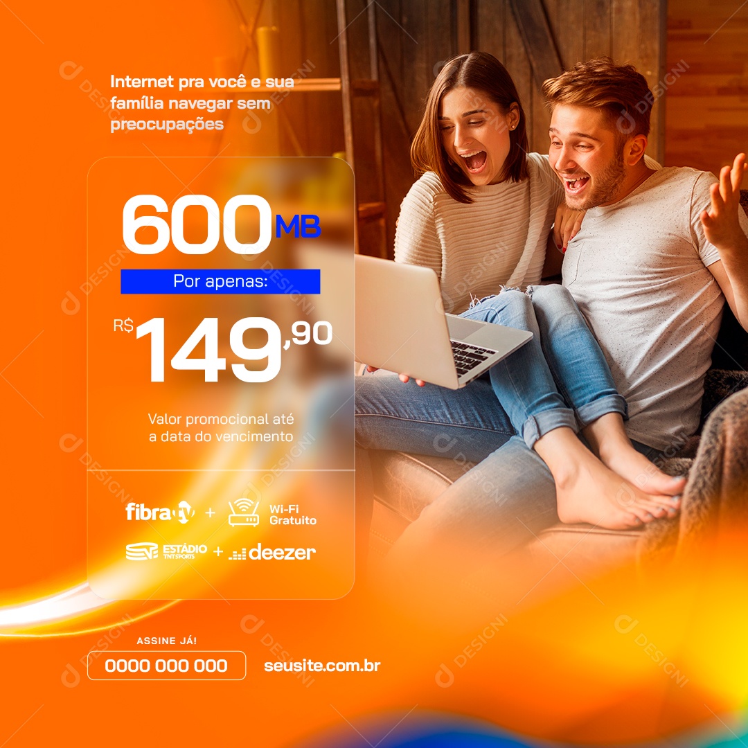 A Melhor Para Você E Sua Família Navegar Sem Preocupações Social Media PSD Editável