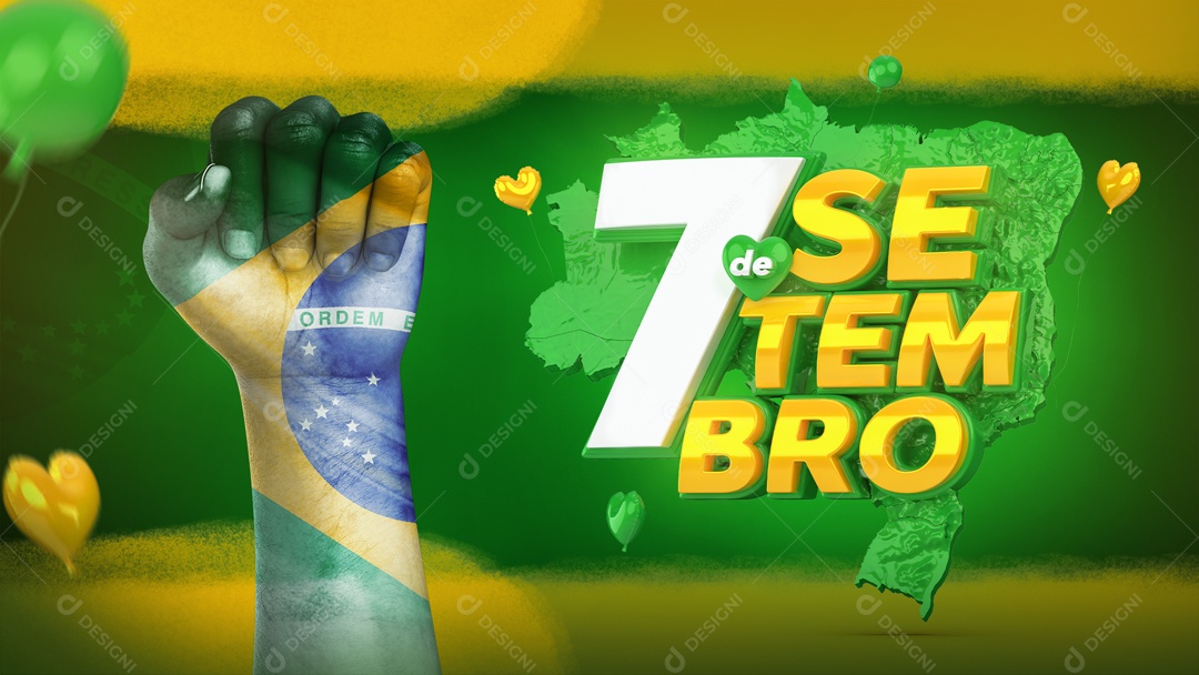 Dia 7 De Setembro Independência Do Brasil Social Media PSD Editável