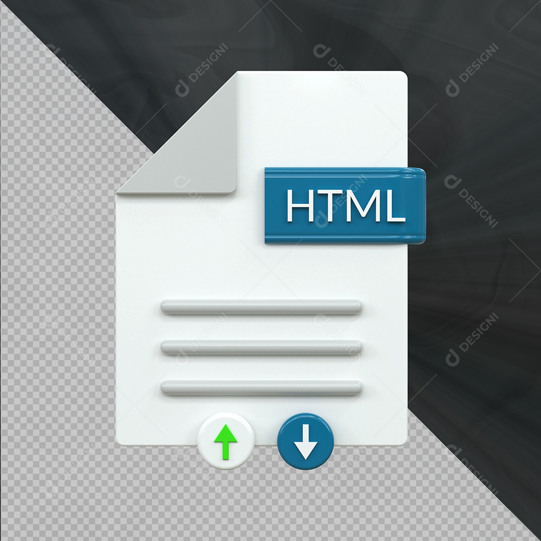 Formato de arquivo HTML Ilustração 3D PSD