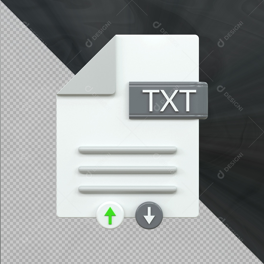 Formato de arquivo TXT Ilustração 3D PSD