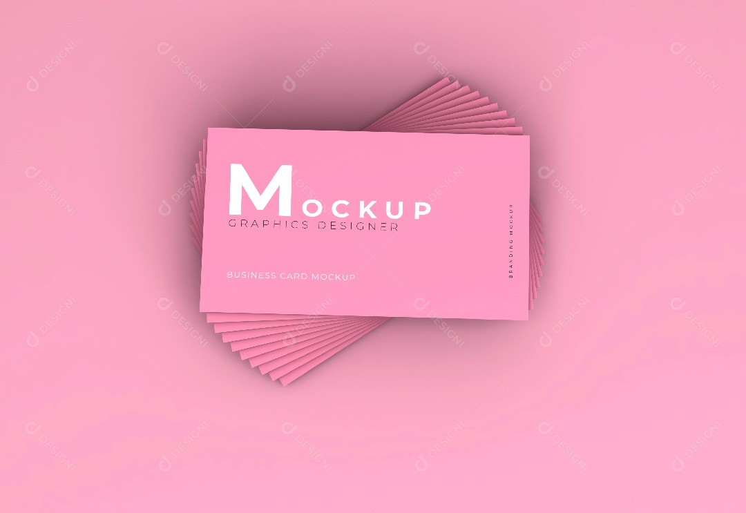 Mockup Cartao de Visita 3D PSD Editável