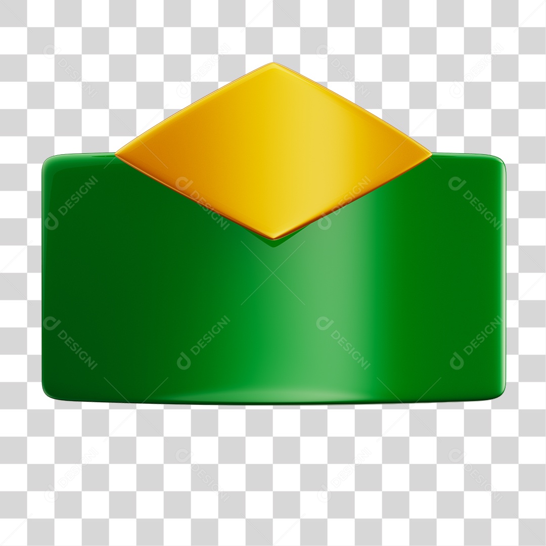 Elemento 3D Com Cores da Bandeira do Brasil PNG Transparente