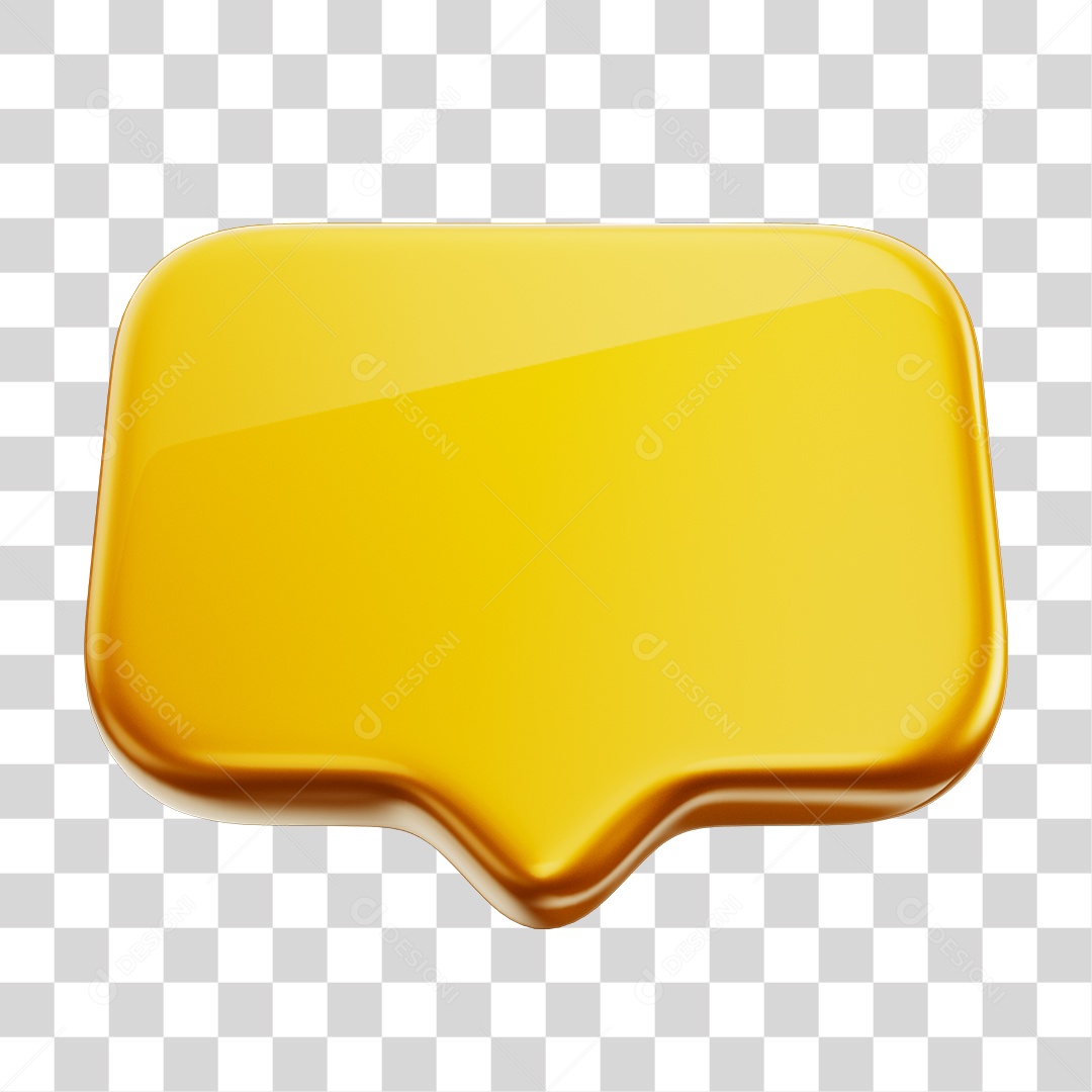 Caixa de Texto Dourado Com Bordas Elemento 3D Para Composição PNG Transparente