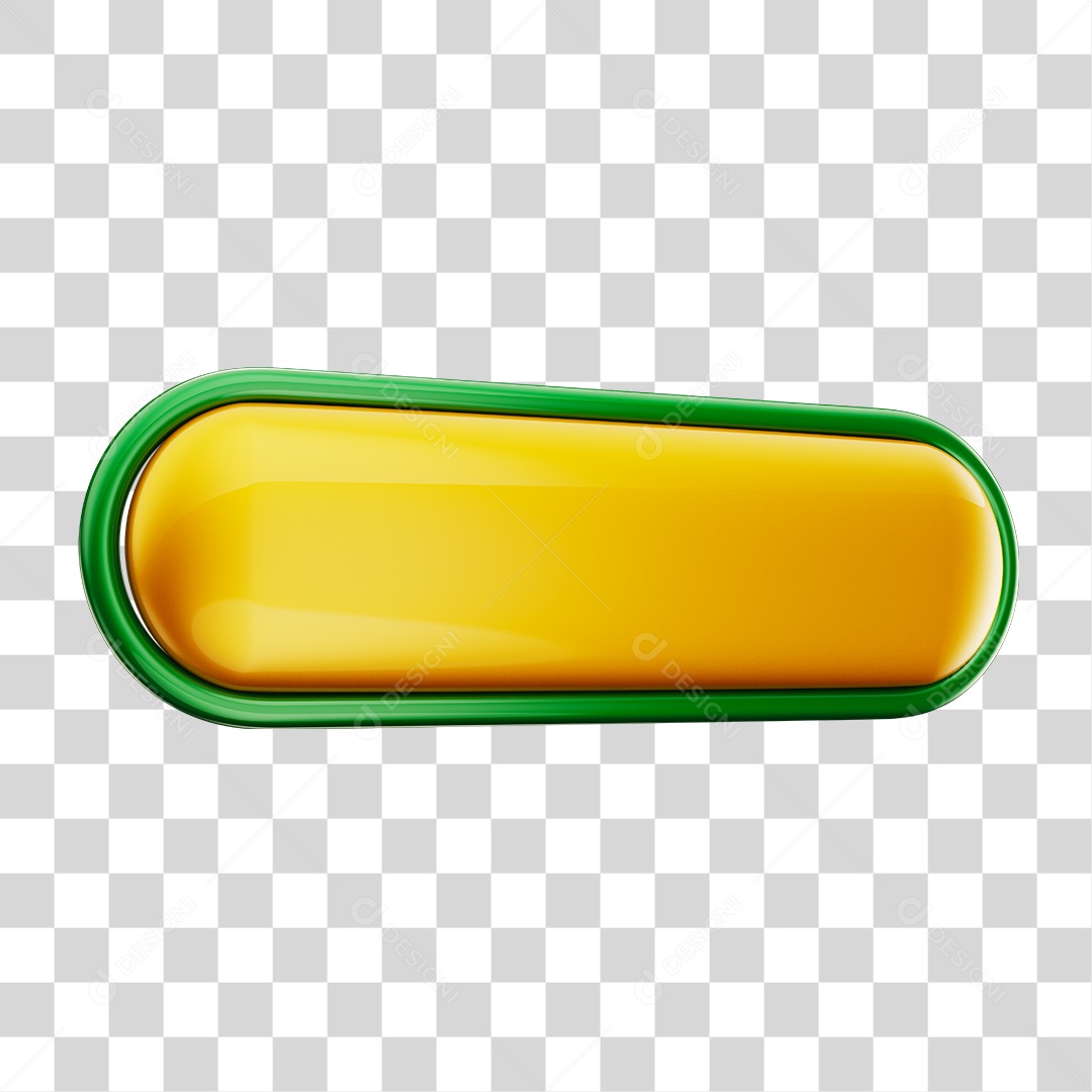 Botão dourado Elemento Independência do Brasil Elemento 3D Composição PNG Transparente