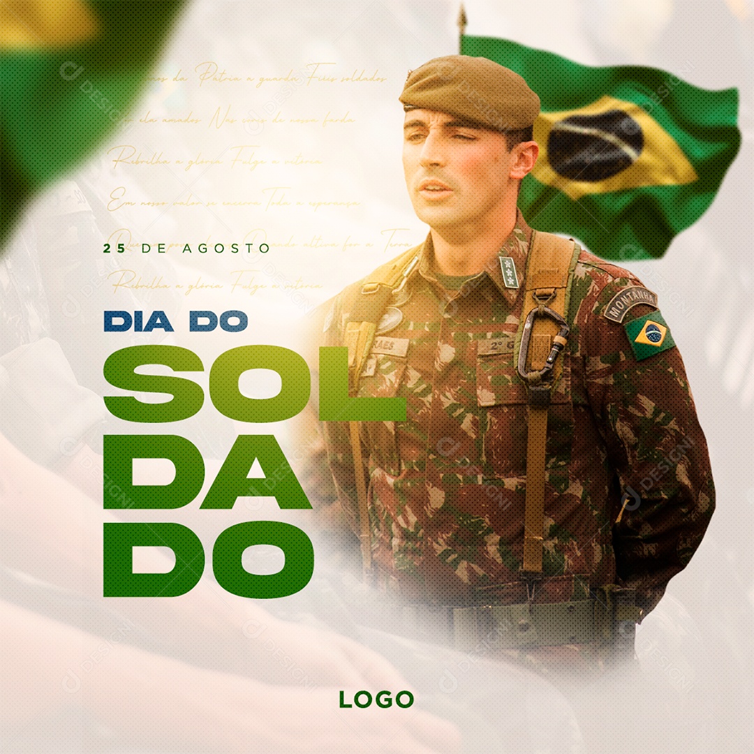 Dia do Soldado 25 de agosto Social Media PSD Editável