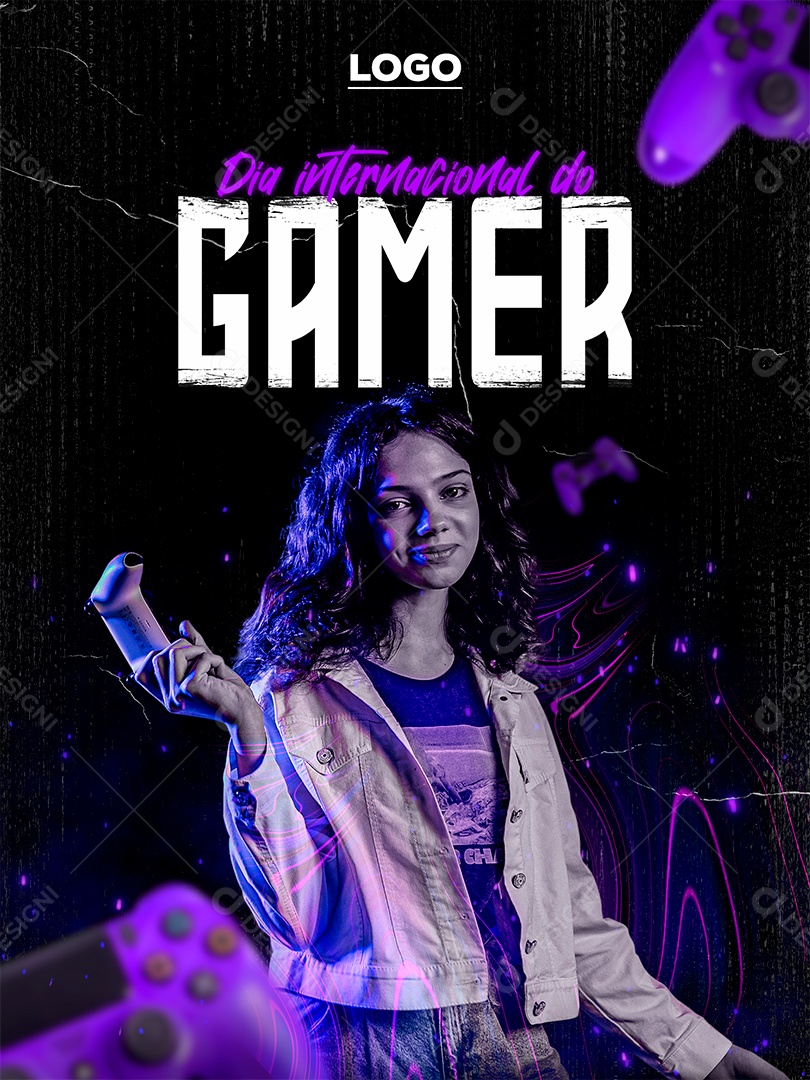 Dia Internacional do Gamer 29 de agosto Social Media PSD Editável