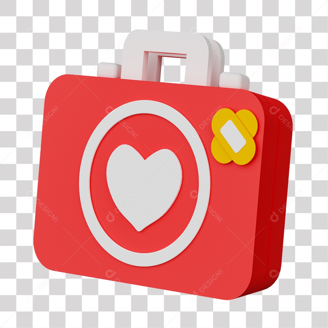 Ícone Elemento 3D de Saúde PNG Transparente