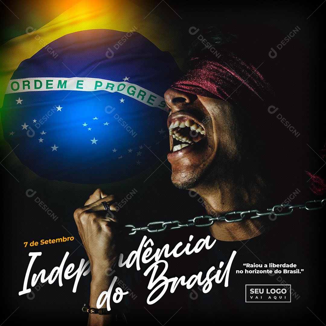 Dia 7 De Setembro Independência Do Brasil Social Media PSD Editável