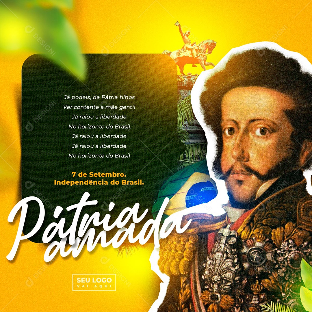 Pátria Amada Independência Do Brasil Social Media PSD Editável