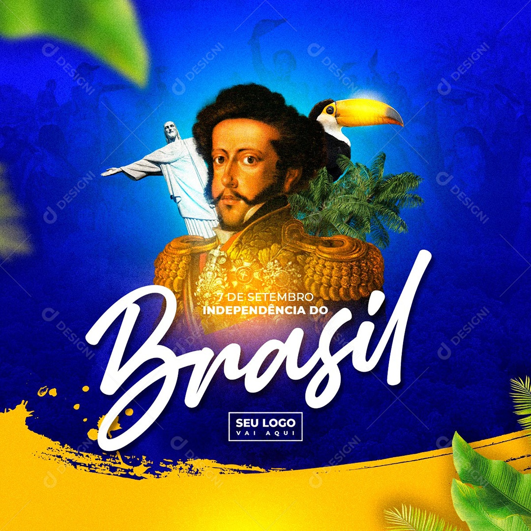 Dia 7 De Setembro Independência Do Brasil Social Media PSD Editável