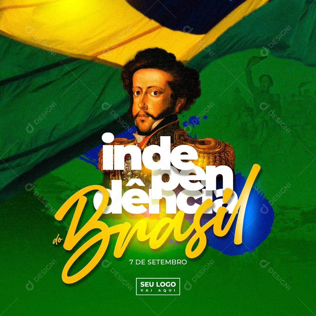 Dia 7 De Setembro Independência Do Brasil Social Media PSD Editável