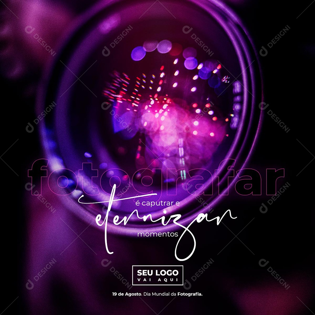 Dia Do Fotografo Fotografar é Eternizar Momentos Social Media PSD Editável