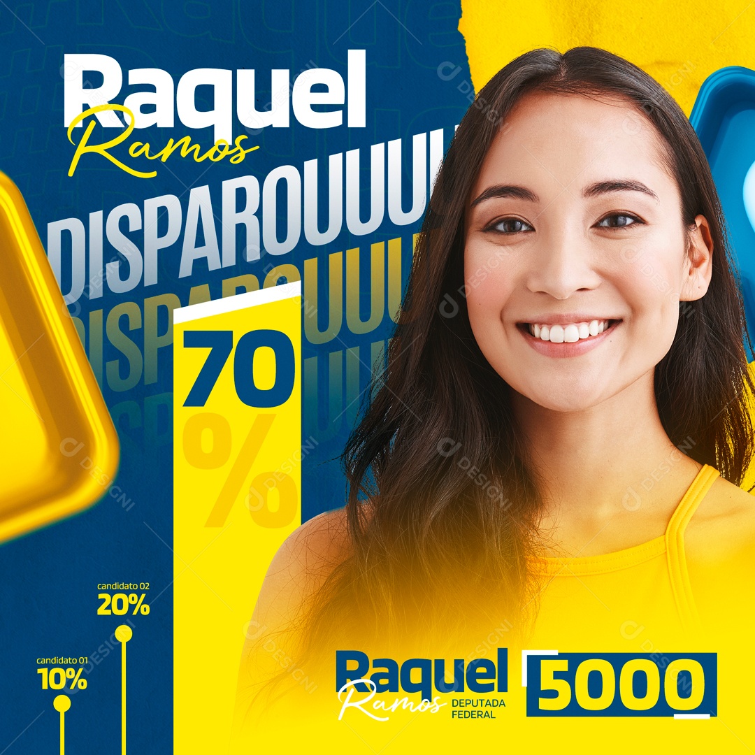 Parabéns Deputado Federal 70% Social Media PSD Editável