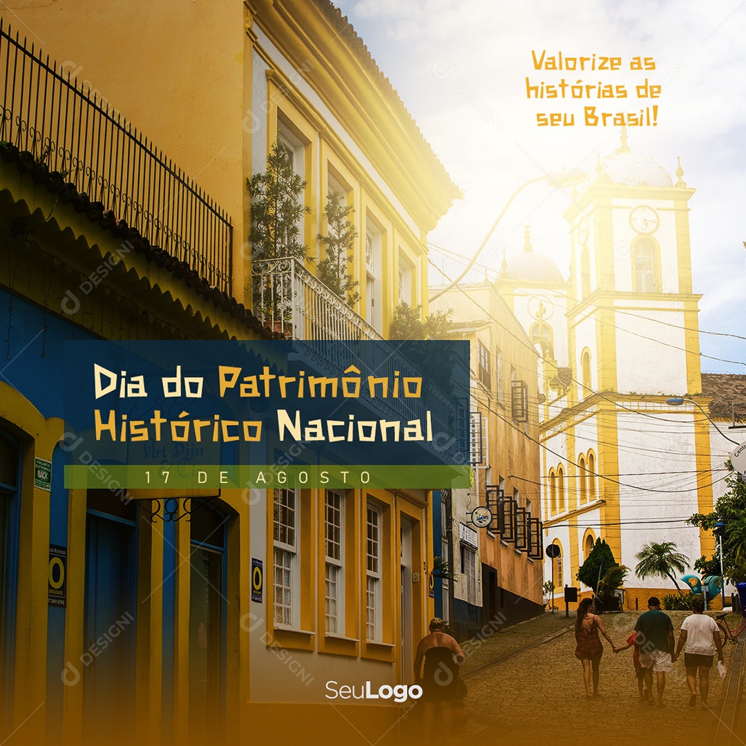 Valorize as histórias de seu Brasil Dia Nacional do Patrimônio Histórico Social Media PSD Editável