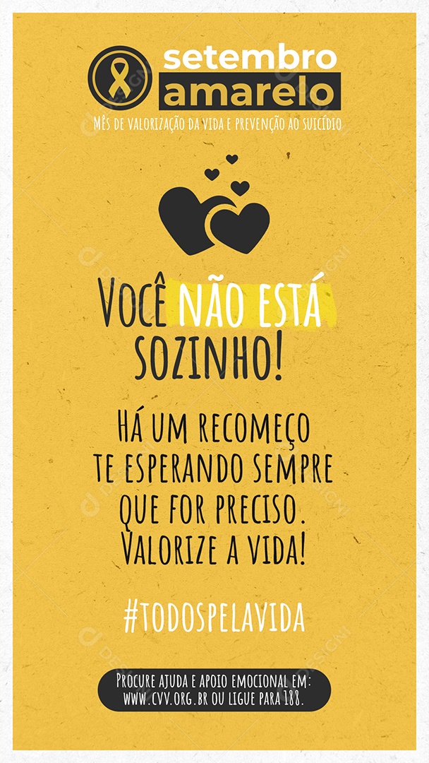 Social Media Você Não Está Sozinho PSD Editável