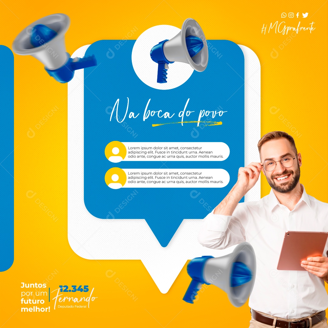 Juntos Por Um Futuro Melhor Social Media PSD Editável