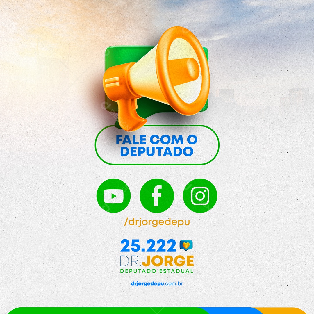 Fale com o Deputado Política Social Media PSD Editável