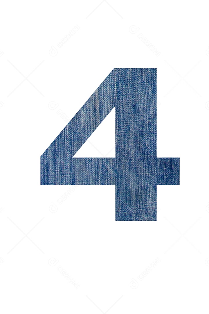 Alfabeto de tecido jeans, em fundo branco