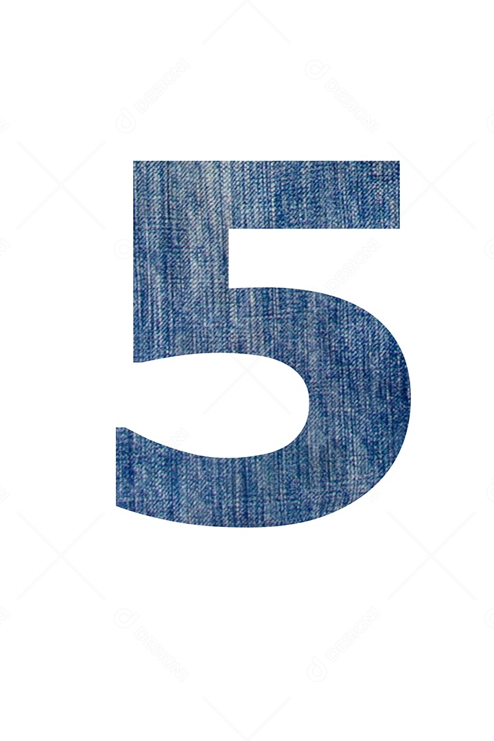 Alfabeto de tecido jeans, em fundo branco