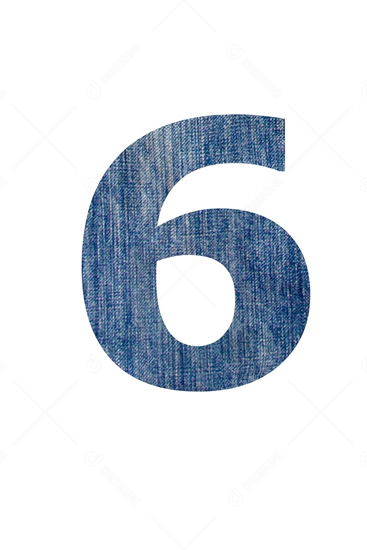 Alfabeto de tecido jeans, em fundo branco