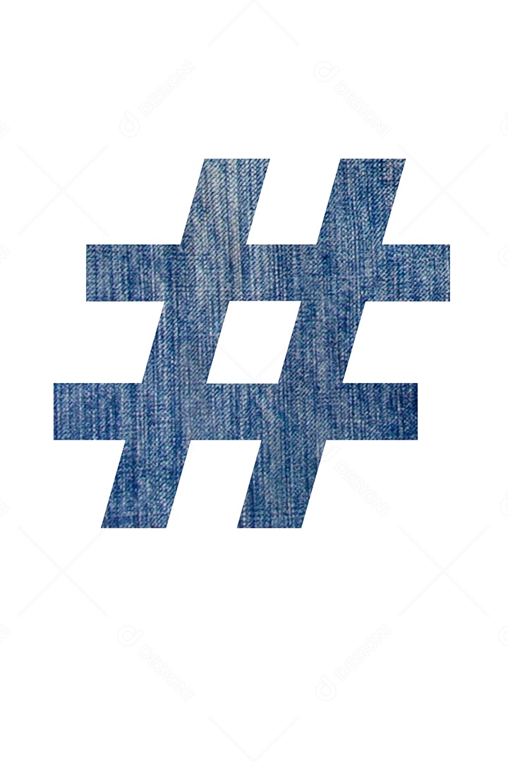 Alfabeto de tecido jeans, em fundo branco