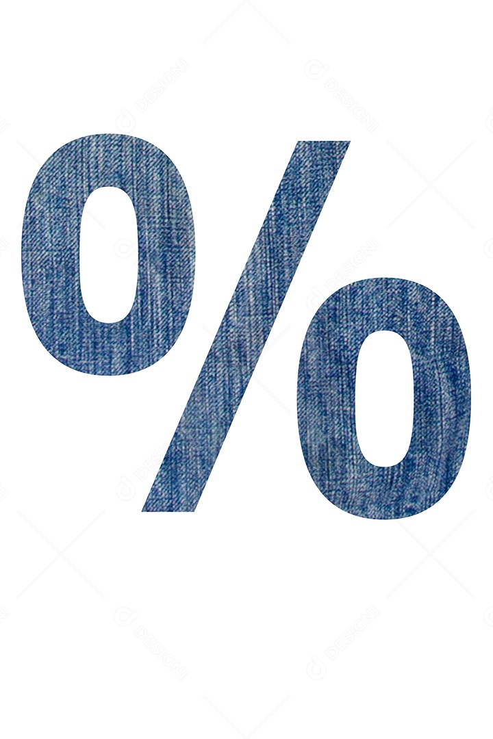 Alfabeto de tecido jeans, em fundo branco