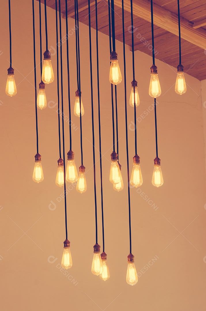 Bela decoração de iluminação. Vintage