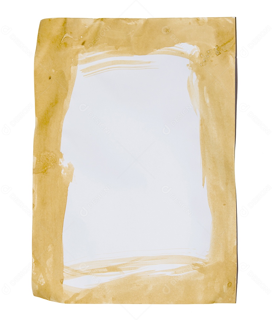 Textura de papel velho sobre fundo branco.