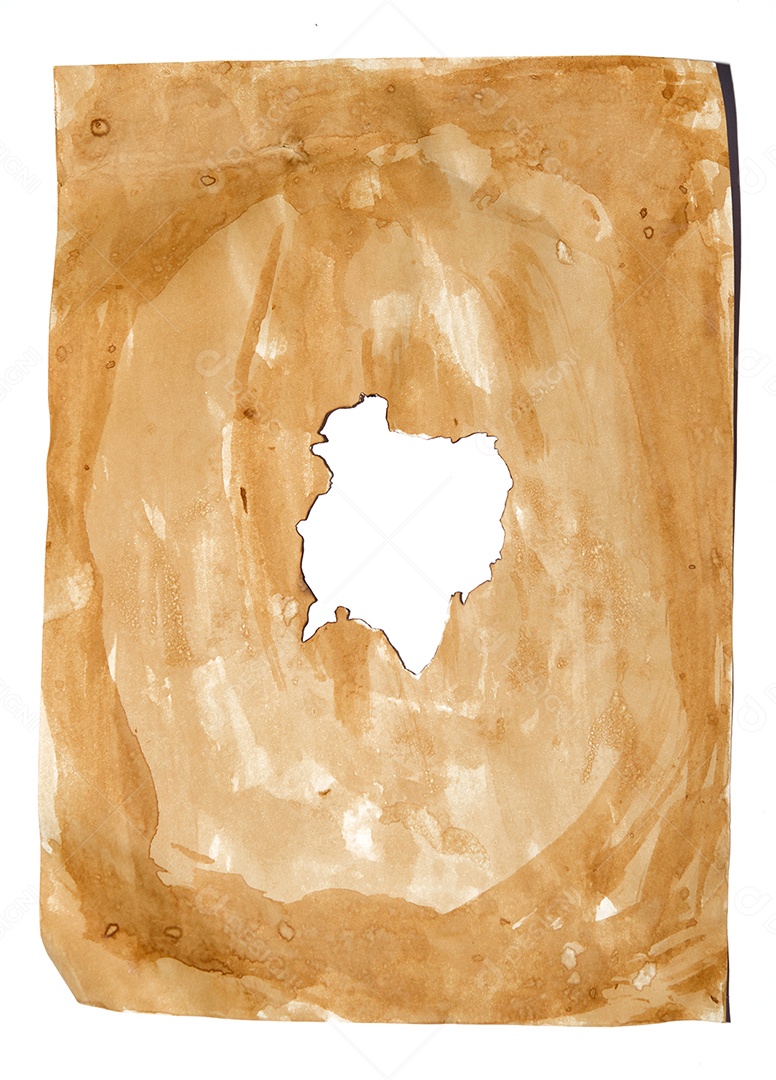 Textura de papel velho sobre fundo branco.