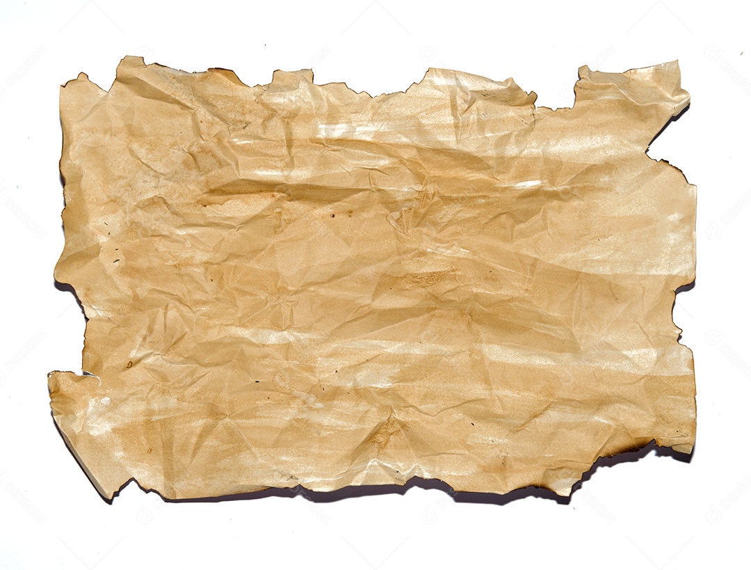 Textura de papel velho sobre fundo branco.