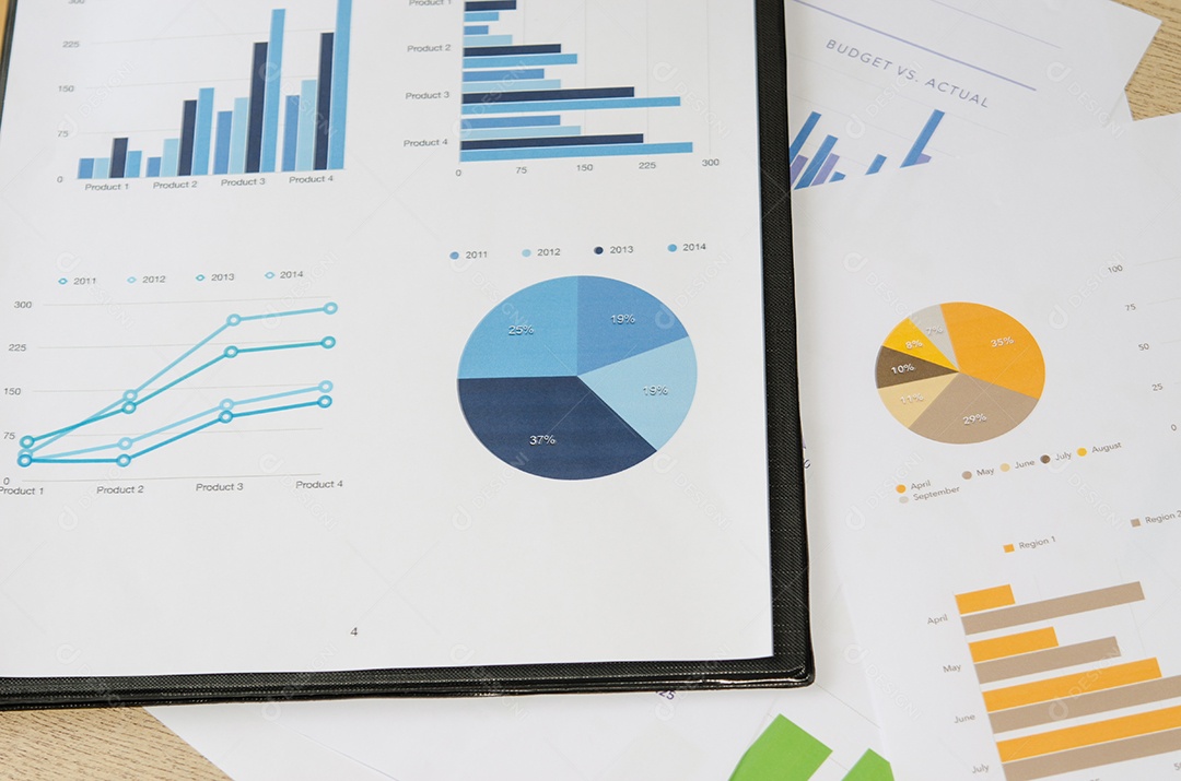 Papéis financeiros e material de escritório