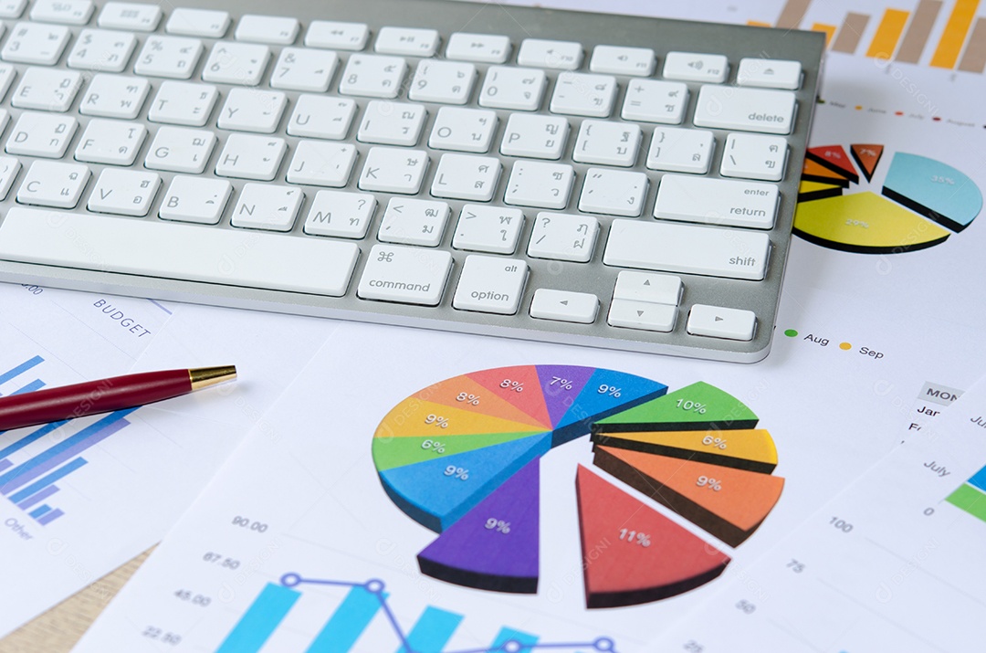 Papéis financeiros e material de escritório