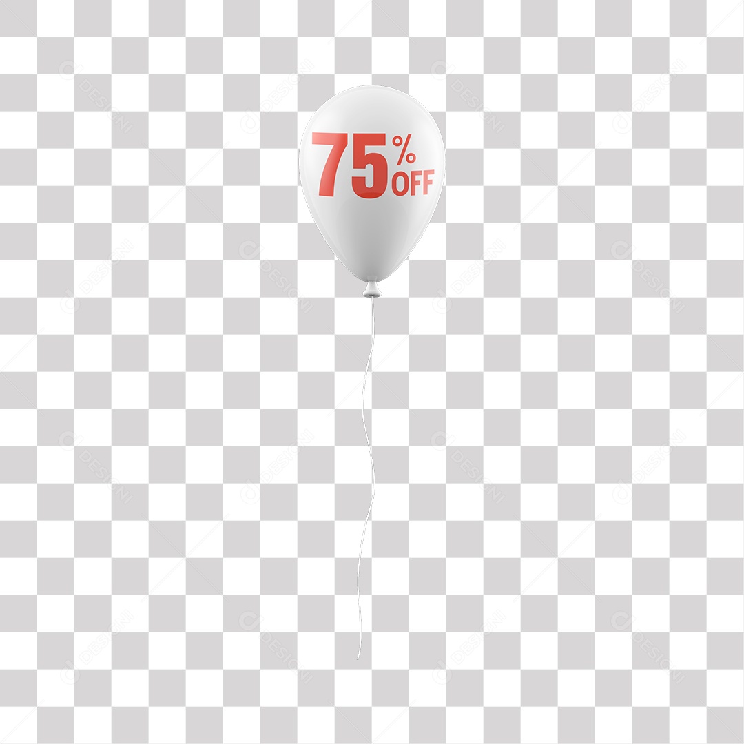 Elemento 3D Para Composição Balão Branco 75% De Desconto PNG Transparente