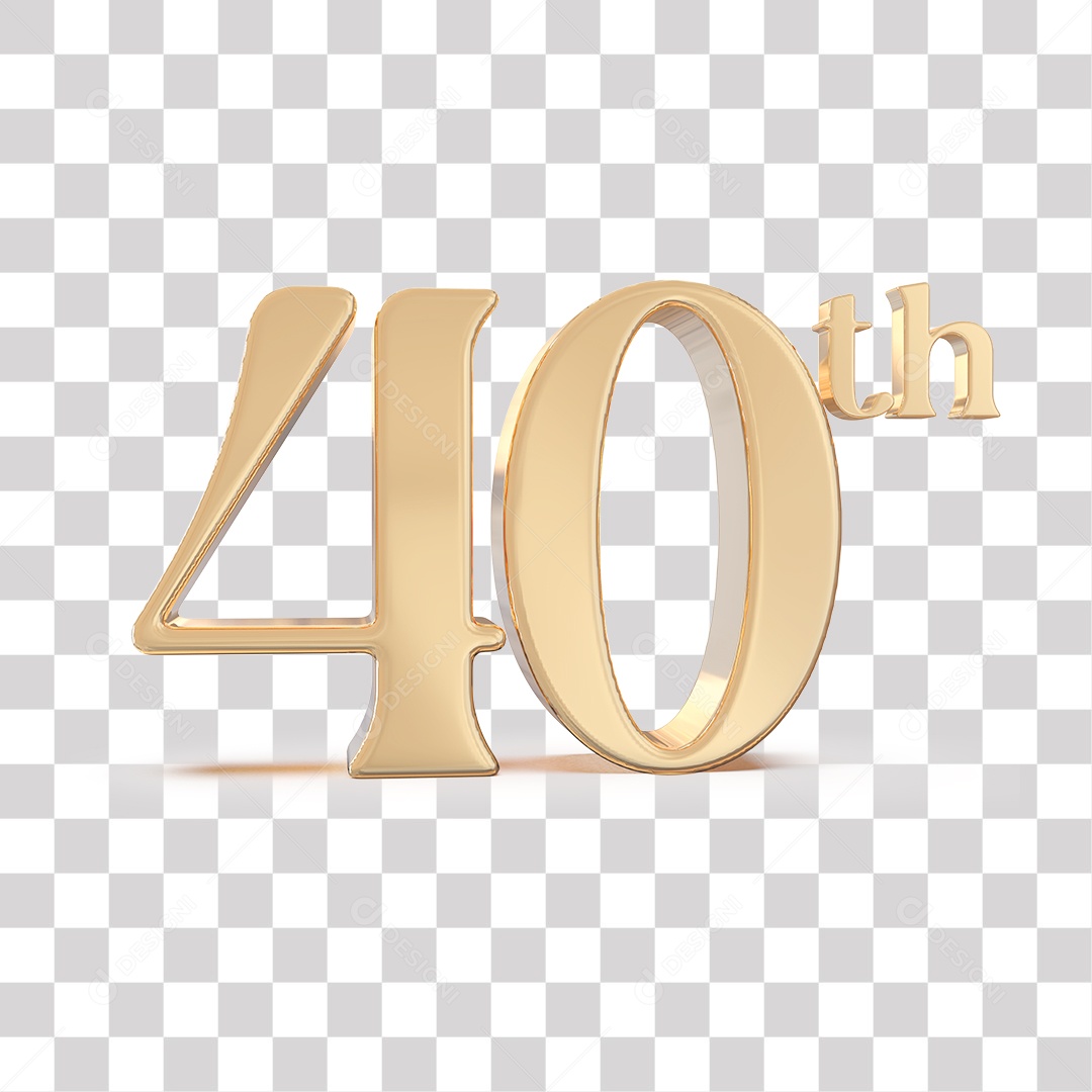3D Element For Compositions 40º Golden Transparent PNG