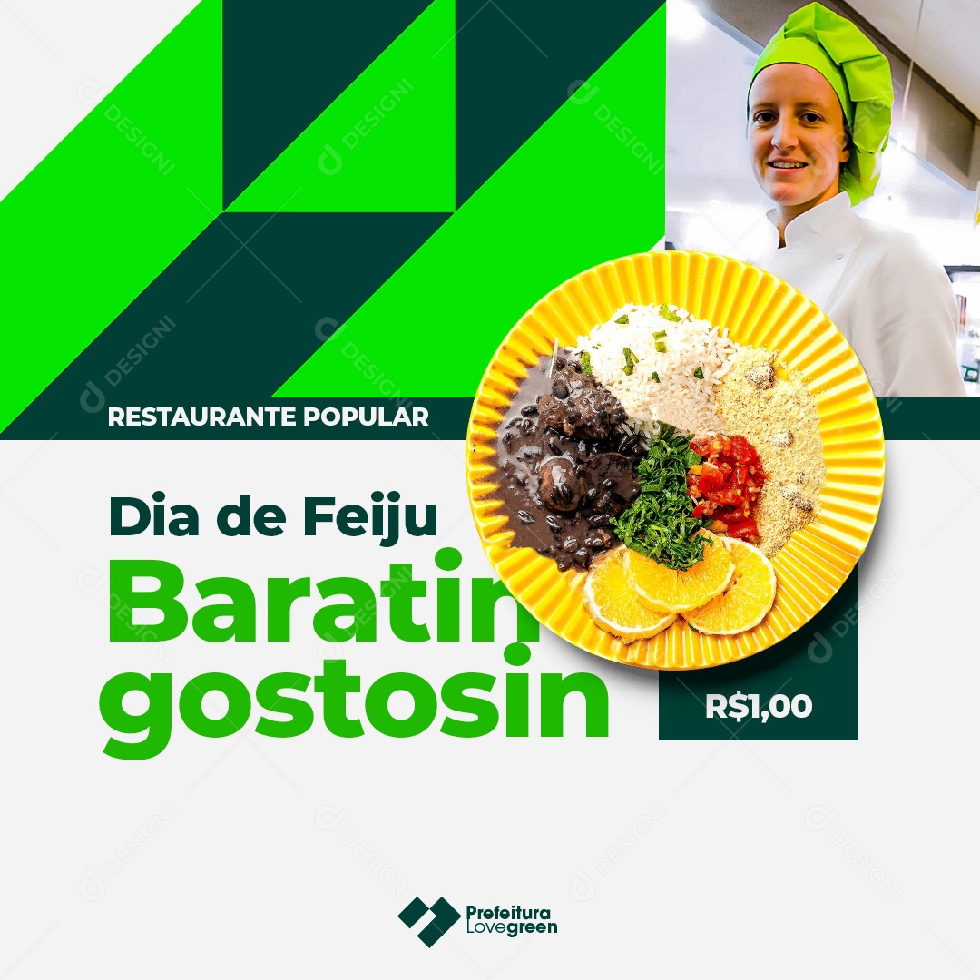 Social Media Prefeitura Restaurante Popular PSD Editável