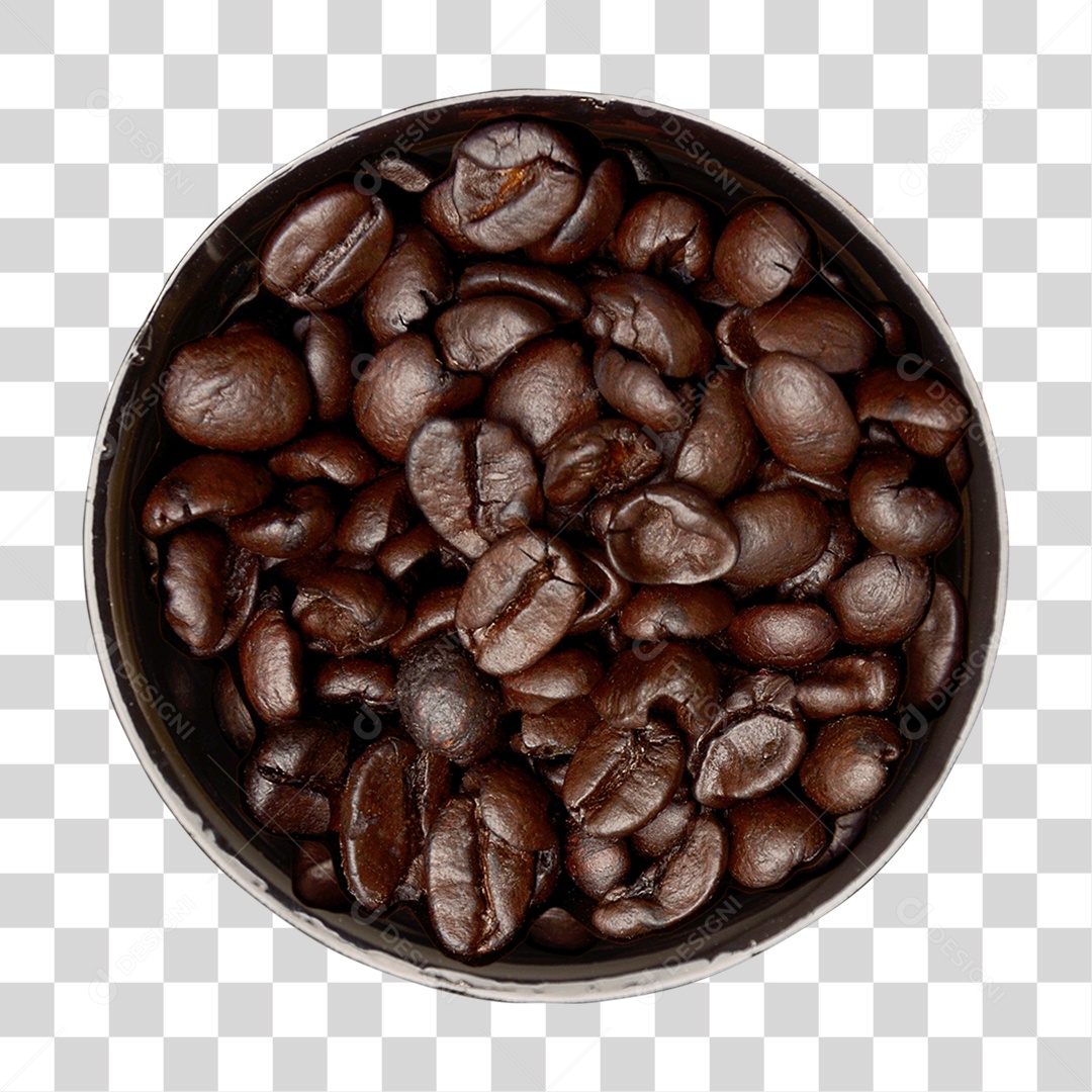 Café em Pote Circular PNG Transparente