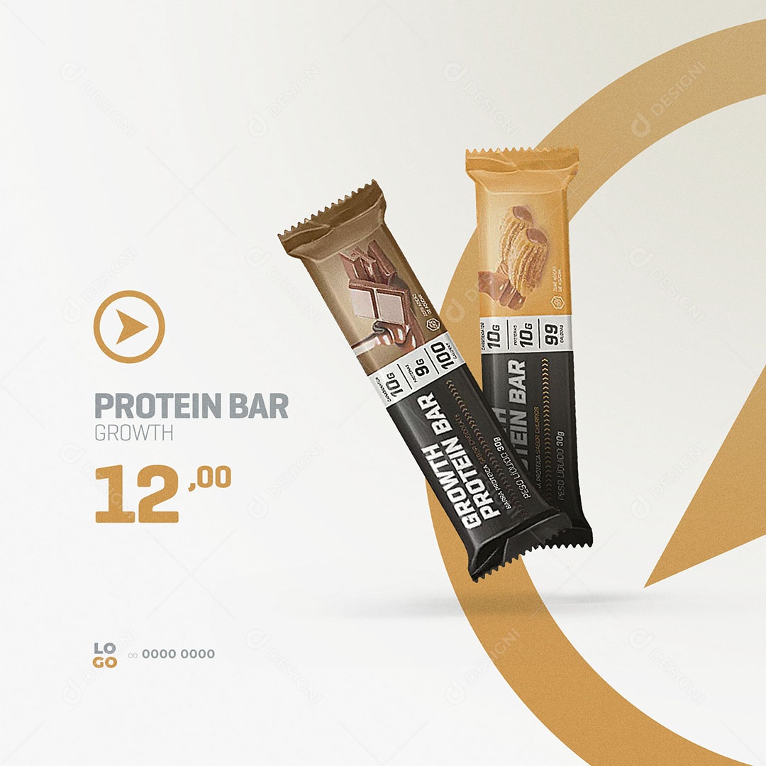 Social Media Suplementos Protein Bar PSD Editável