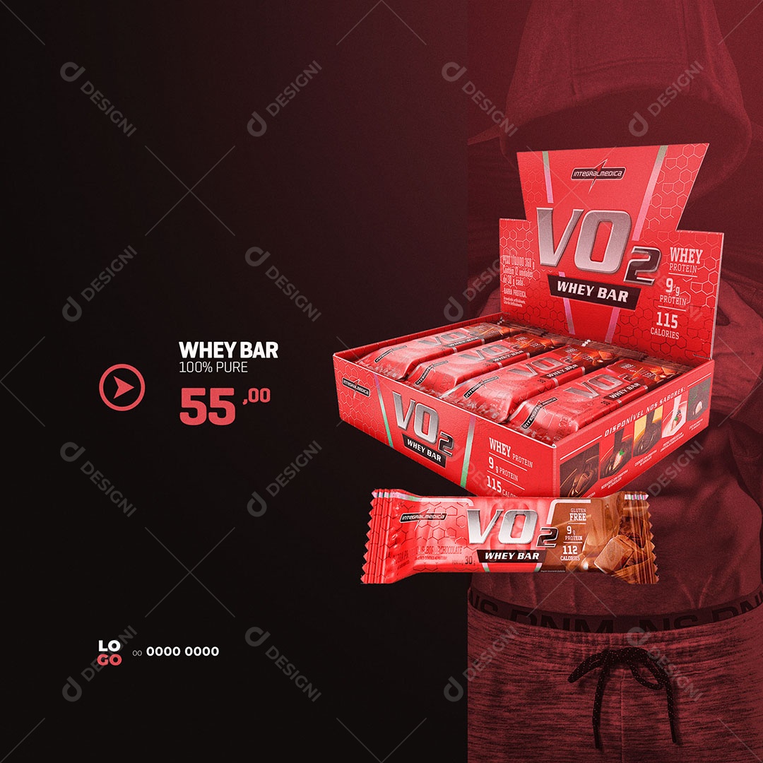 Social Media Suplementos Whey Bar PSD Editável