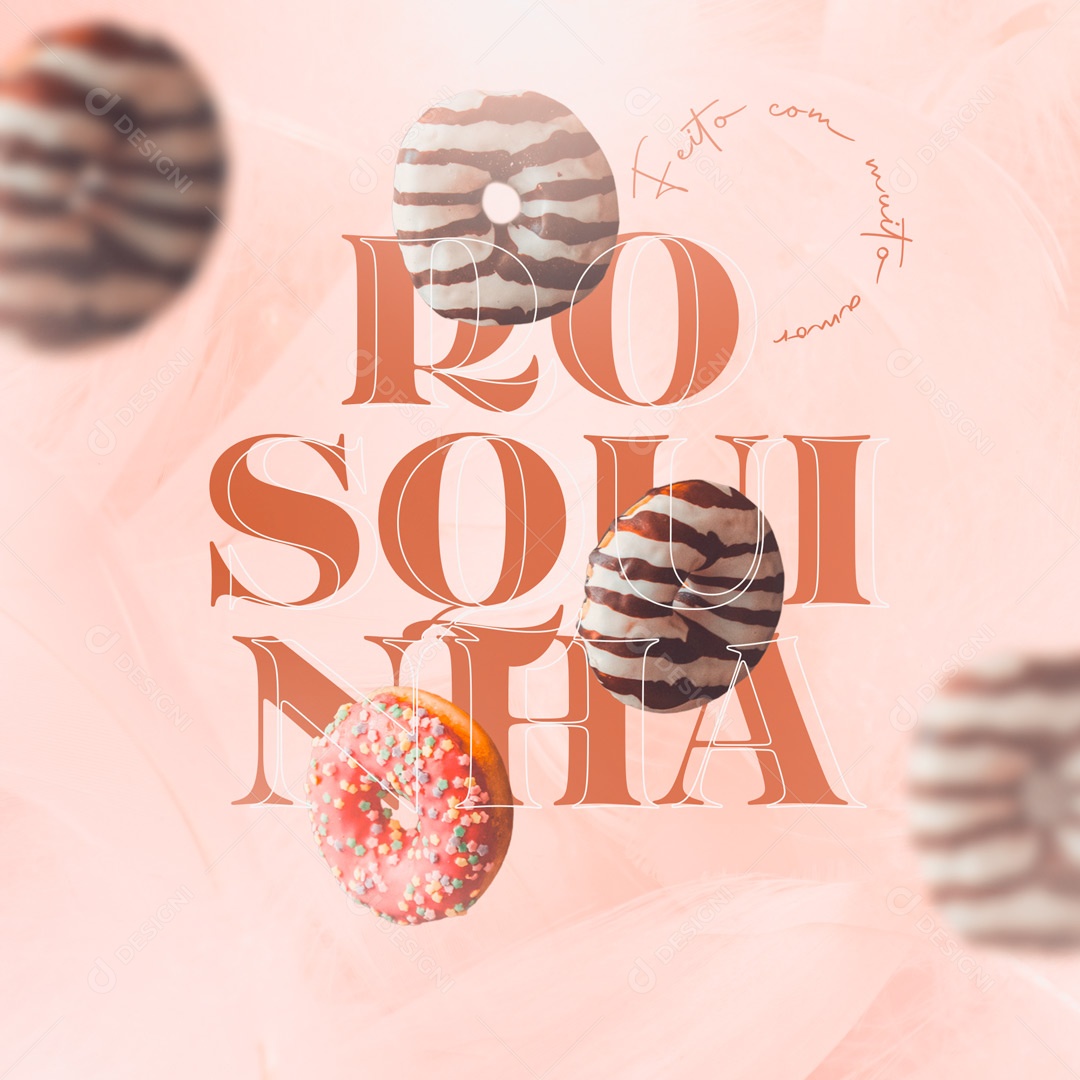 Social Media Confeitaria Rosquinha PSD Editável