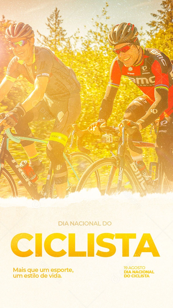 Story Dia Nacional do Ciclista Parabéns Social Media PSD Editável