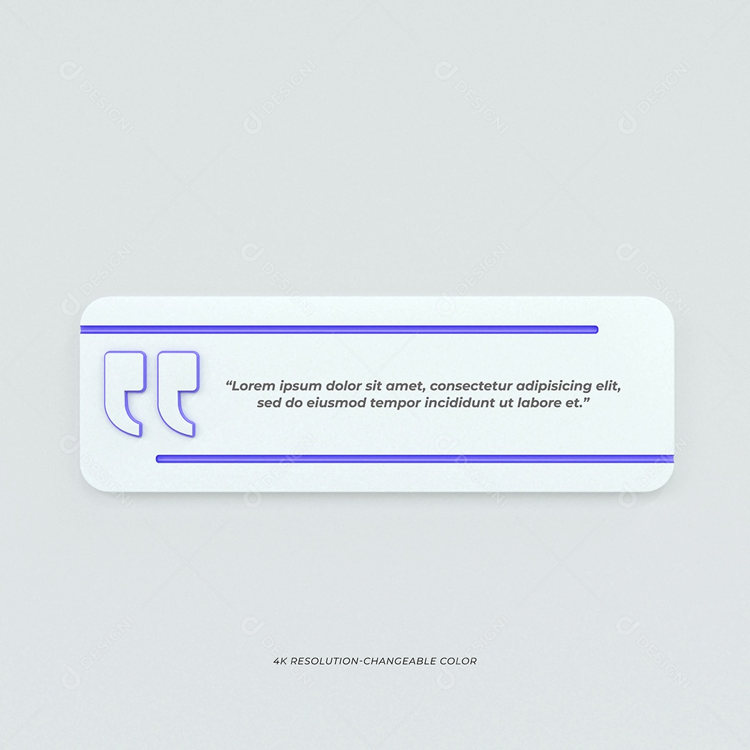Citações para postagem Ilustração 3D Verde para Composição PSD