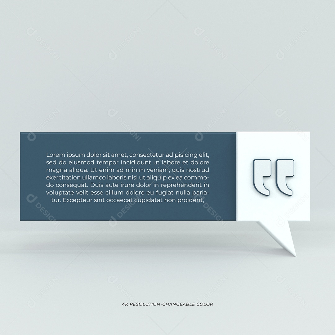 Citações para postagem Ilustração 3D para Composição PSD