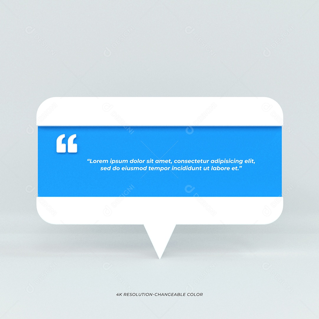 Citações para postagem Ilustração 3D para Composição PSD